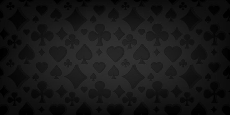 Vector poker and casino playing card black background