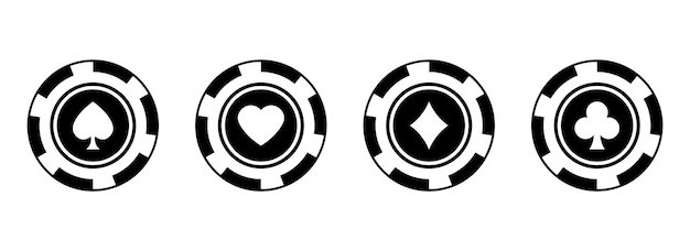 Il logo delle fiches di poker del casinò il modello delle fiches del casinò