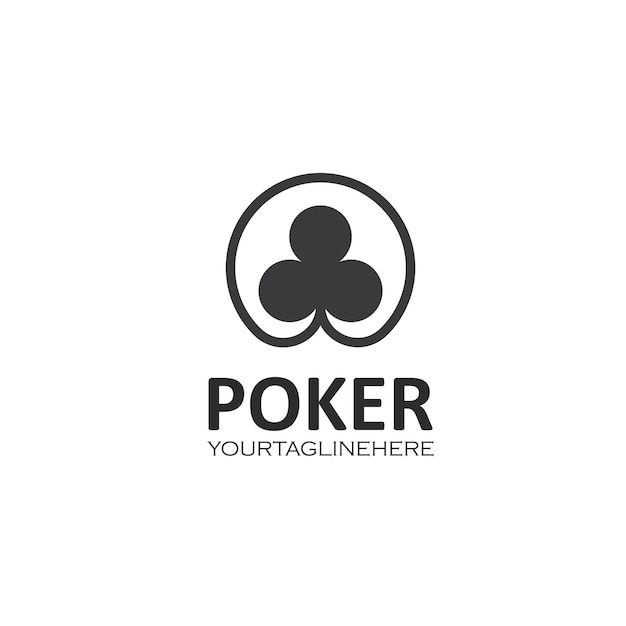 Poker club kaartspel pictogram vector illustratie ontwerpsjabloon