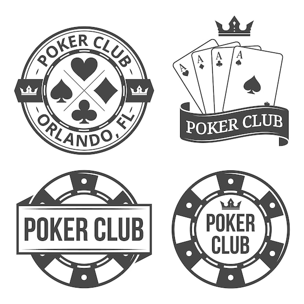 Vettore emblemi del poker