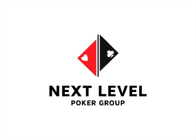 Simbolo del design del logo dell'asso del gioco del poker
