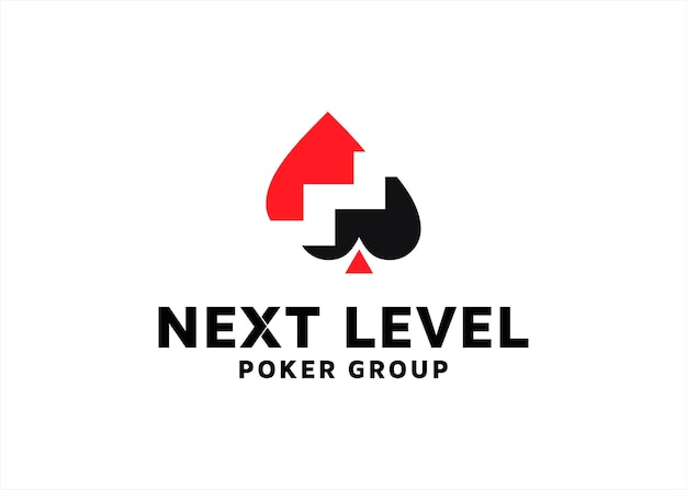 Simbolo del design del logo dell'asso del gioco del poker