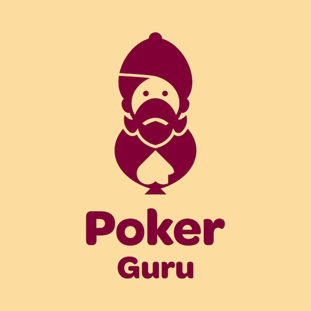 Vettore logo del guru del poker