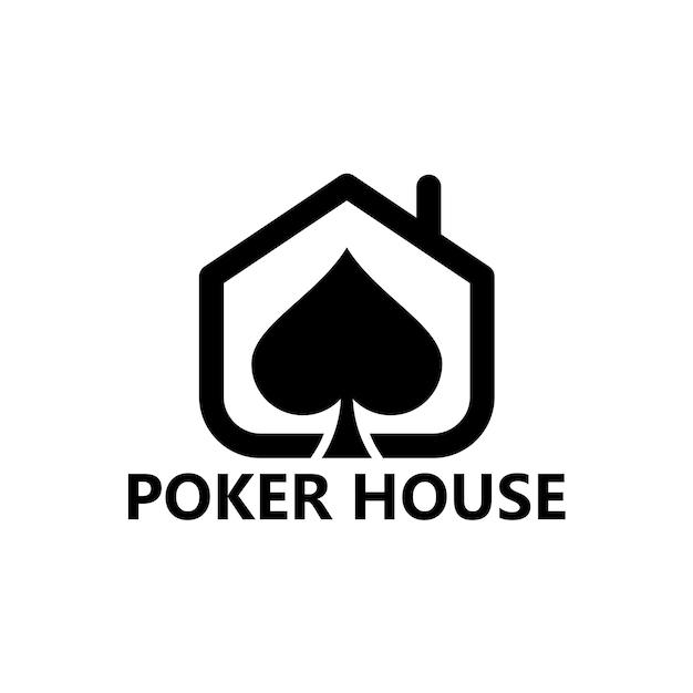 Poker House Logo Template Design Vector