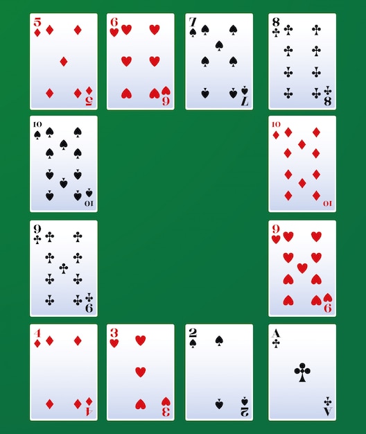 Vettore carte da gioco per il poker