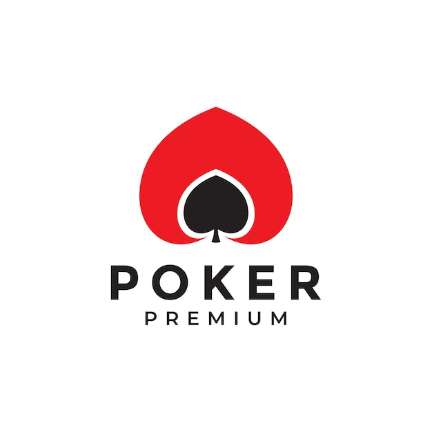 Poker logo design vector graphic illustration