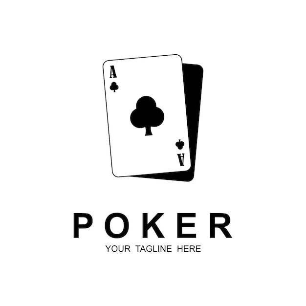 Poker logo vector icon illustration design Logo for gambling games casinos tournaments and clubs