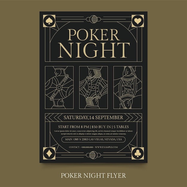 Poker Night Flyer Template