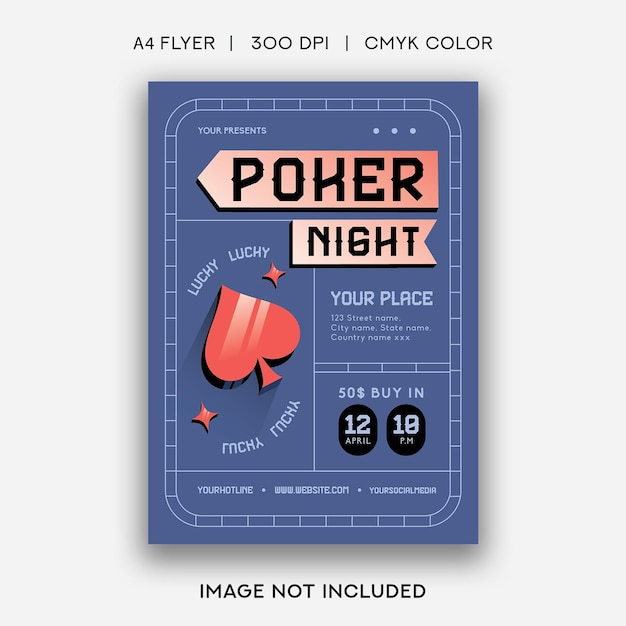 poker night flyer template