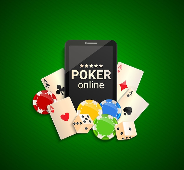 Poker online in smartphoneinvitation banner online casino in phone web landing page template