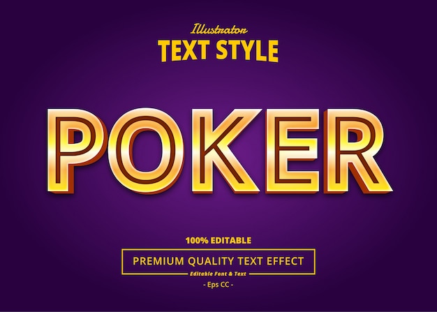 Poker teksteffect