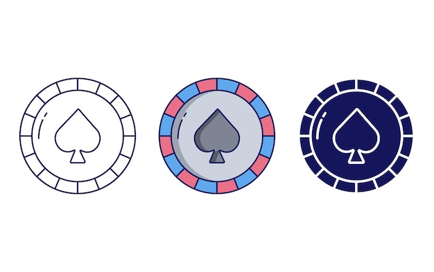 Pokerchips vector icoon