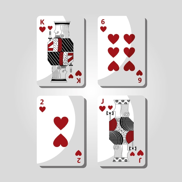 Pokerkaarten harten casino gamling symbool