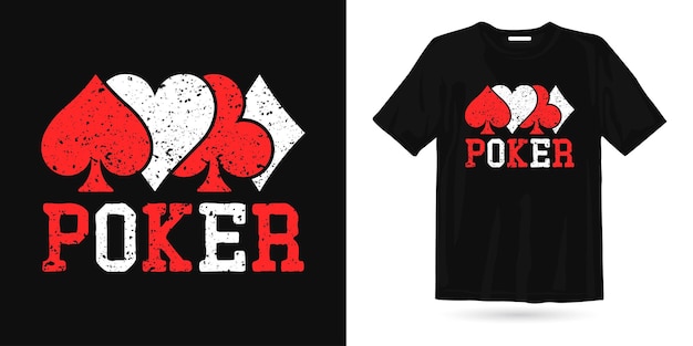 Pokerspeler t-shirt ontwerp