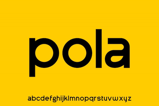 pola, het moderne geometrische ronde lettertype