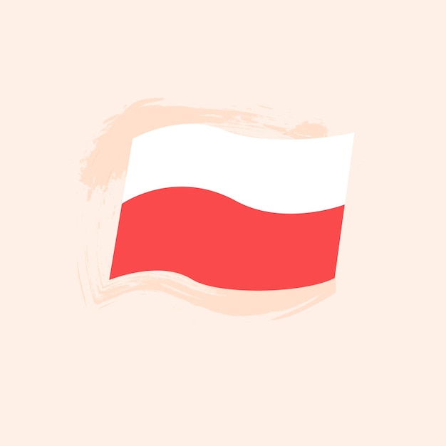 Vettore polonia paese bandiera illustrazione vettoriale del simbolo di viaggio