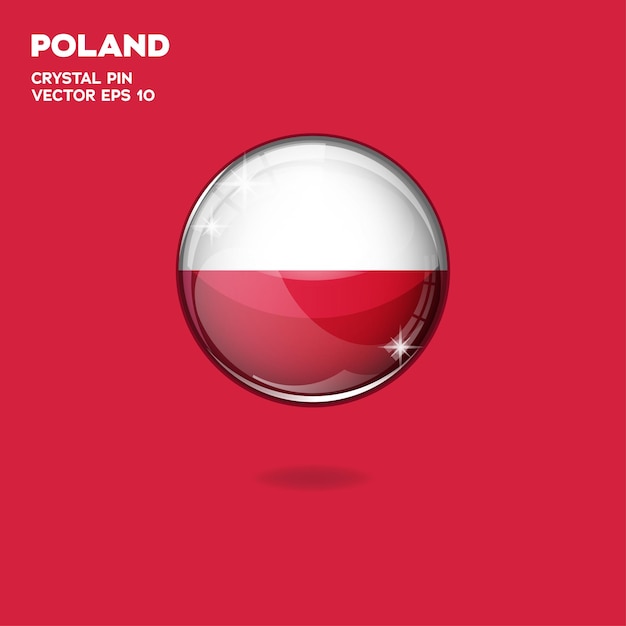 Poland Flag 3D Buttons