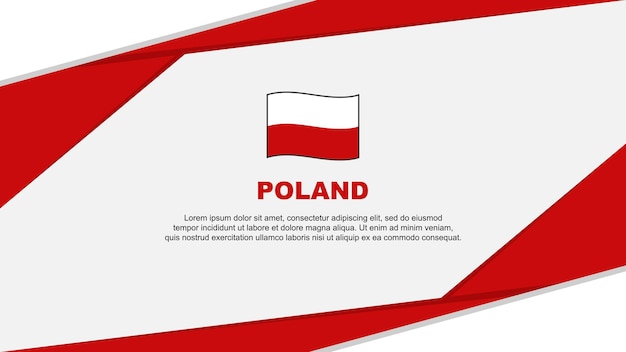 Poland Flag Abstract Background Design Template Poland Independence Day Banner Cartoon Vector Illustration Poland Background