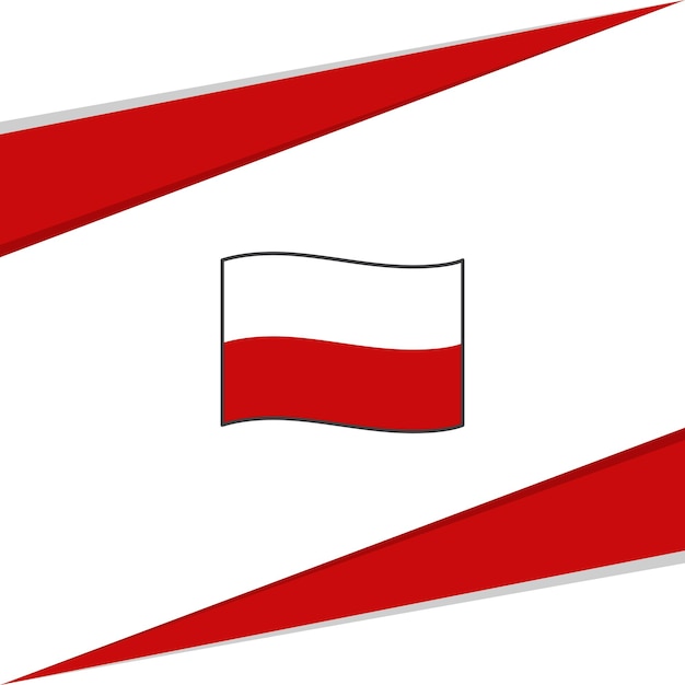 Vettore modello di disegno astratto della bandiera della polonia bandiera del giorno dell'indipendenza della polonia social media post polonia design