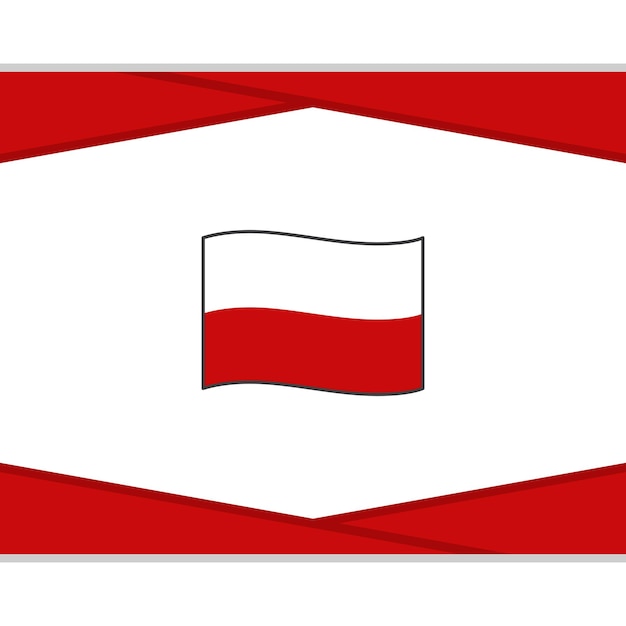 Poland Flag Abstract Background Design Template Poland Independence Day Banner Social Media Post Poland Vector