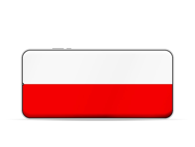 Poland flag on smartphone screen