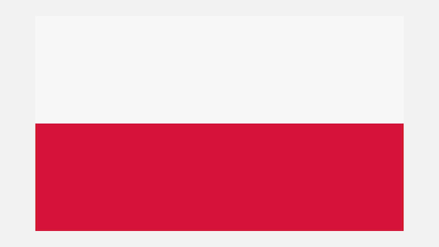 Vector poland flag with original color