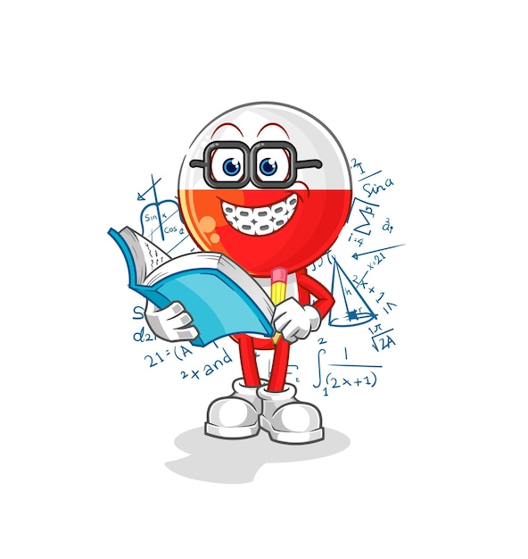 Poland geek cartoon cartoon mascot vector