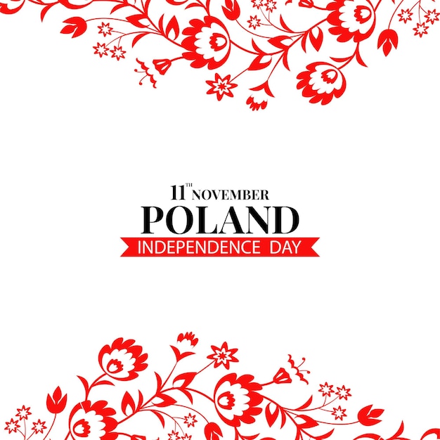 Poland Independence Day. National pattern