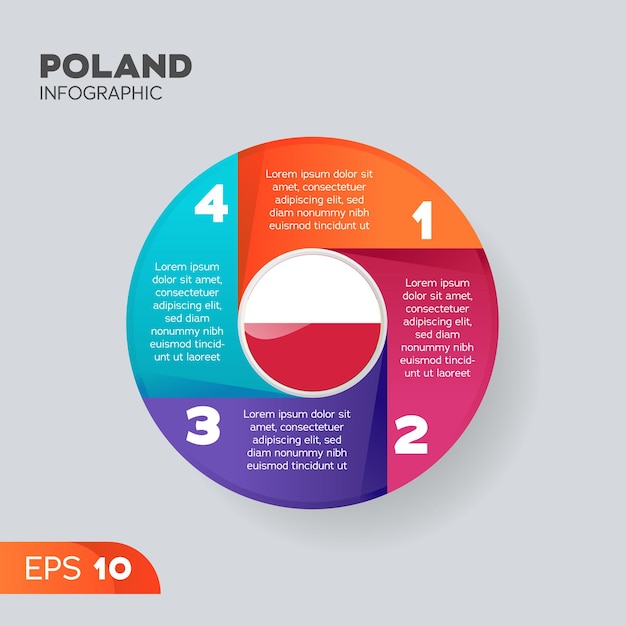 Vector poland infographic element