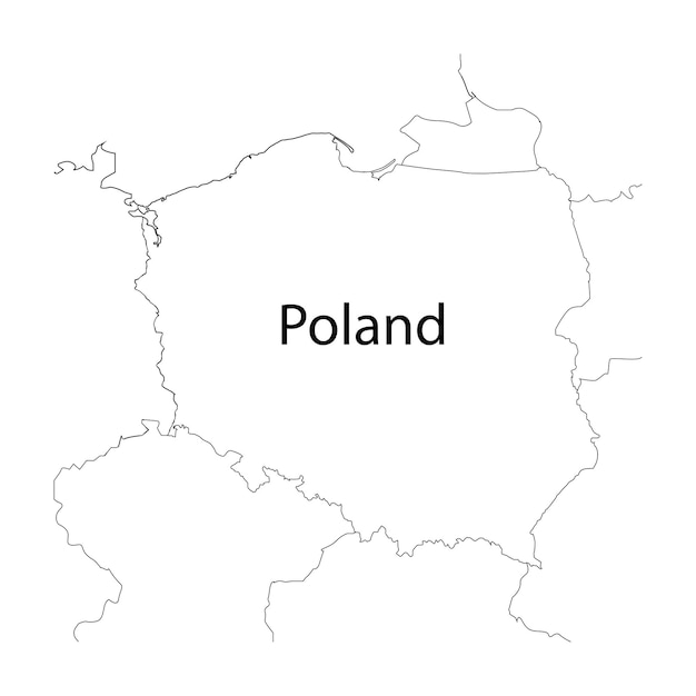 Poland map icon vector