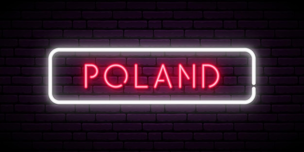 Poland neon sign