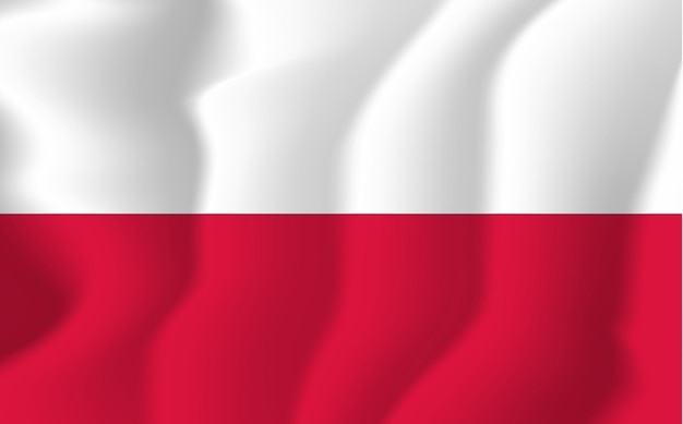 Vector poland waved flag vector illustration background