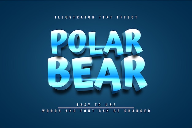 Polar Bear - Editable text effect