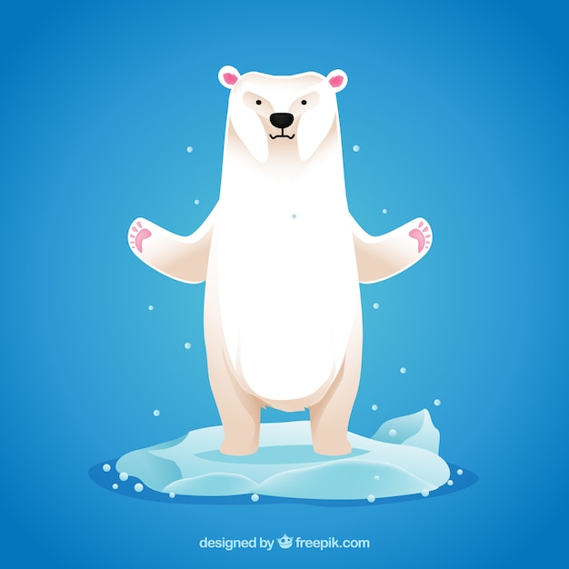 Vector polar bear illustration