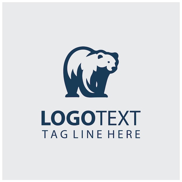 polar bear logo vector illustrations