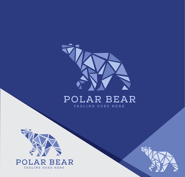 Логотип белого медведя для вашего бизнеса