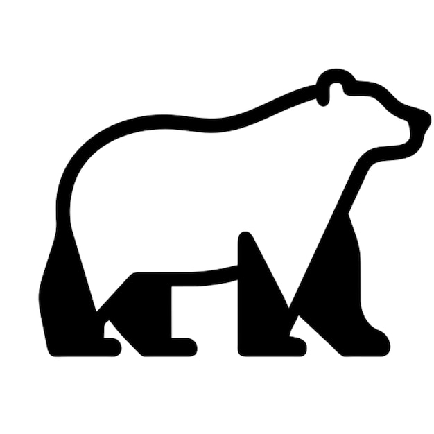 Vettore pittogramma dell'orso polare