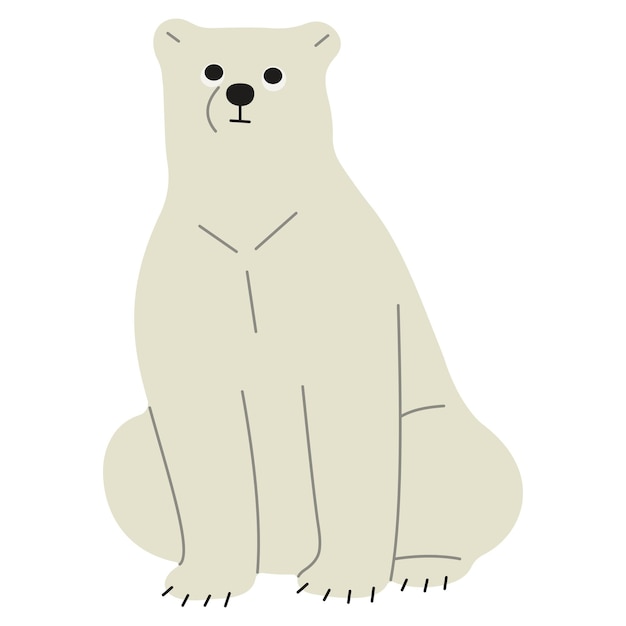 Vector polar bear single 40