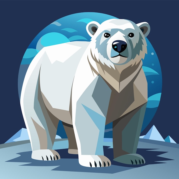 polar bear vector cartoon illustration