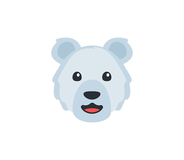 Polar bear vector isolated icon. emoji illustration. polar bear vector emoticon