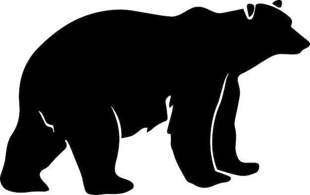 Иллюстрация векторного силуэта белого медведя