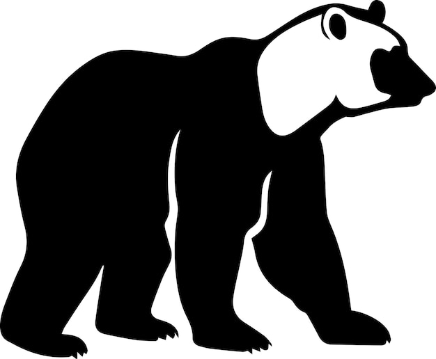 Polar bear vector silhouette illustration