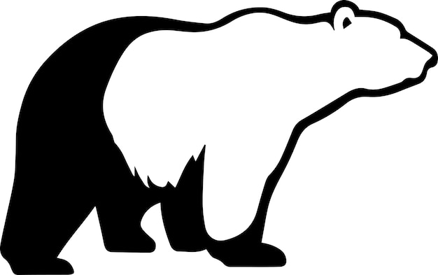 Polar bear vector silhouette illustration