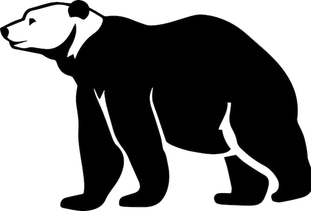 Polar bear vector silhouette illustration