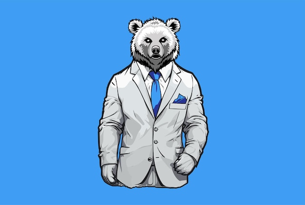 Vector polar bear