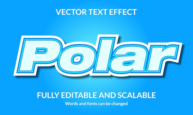 Polar bewerkbaar 3D-tekststijleffect