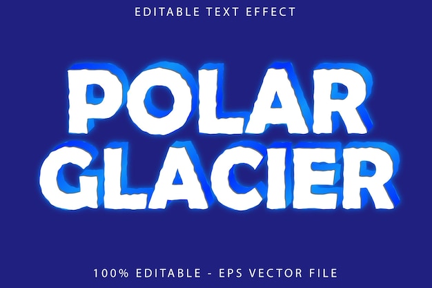 Polar Glacier Bewerkbare tekst-effect Neon-stijl