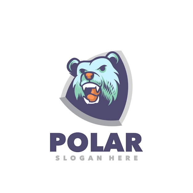 Вектор Логотип-талисман polar для игр