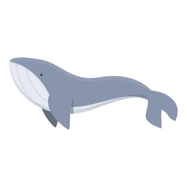 Vector polar whale icon cartoon vector arctic animal north wild