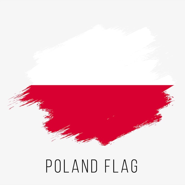 Polen Vector Vlag. Vlag van Polen voor Onafhankelijkheidsdag. Grunge Polen Vlag. Vlag van Polen met Grunge